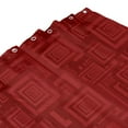 thumbnail image 4 of YFYANG Waterproof Bathroom Shower Curtain, Maroon Abstract Geometry Shower Curtain Set with Hooks, Home Bathroom Tub Decor - 72 "x72", Iron Hooks, 4 of 6
