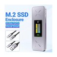 thumbnail image 2 of I9X Smart M.2 NVMe / SATA SSD Enclosure, USB 3.2 Gen 2 10Gbps, External M2 Adapter Case Support M-Key B+M Key UASP Trim, 2 of 5