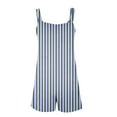 thumbnail image 4 of Drses Womens Summer Casual Suspender Printing Sleeveless Romper Loose Spaghetti Strap Shorts Overalls Jumpsuit with Pockets, 4 of 5