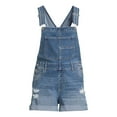 thumbnail image 3 of No Boundaries Juniors' Relaxed Boyfriend Shortalls, 3 of 5