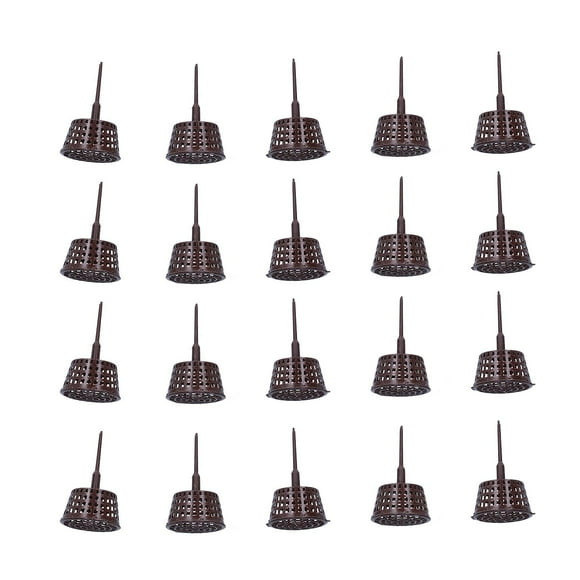 Plastic Fertilizer Mesh Basket 20PCS Durable Antiaging Bonsai Fertilizer Box with Lid for Planting Fertilization