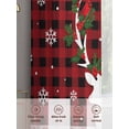 thumbnail image 2 of Christmas Sheer Curtains 45 Inch Length 2 Panels Set, Semi Transparent Voile Rod Pocket Curtains for Living Dining Room Bedroom Drapes Xmas Elk Red Black Plaid Snowflake, 2 of 8