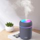 thumbnail image 2 of Humidificador de 300 ml, mini humidificador para automóvil, iluminación ambiental colorida, para el hogar, la oficina, el dormitorio, rociado intermitente y rociado continuo (negro) brillar Electrónica, 2 of 5