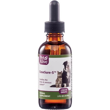 PetAlive EaseSure-S - All Natural Herbal Supplement for Symptoms of Pet Seizures - Reduces Involuntary Muscle Movements and Twitching in Dogs and Cats - 59 mL