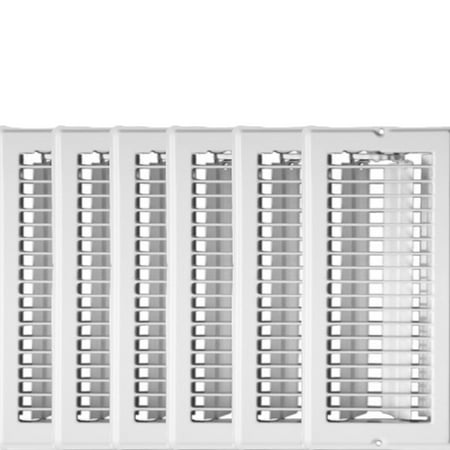 

Continental Industries White Floor Registers 4 X 10 (6 Pack)