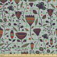 thumbnail image 2 of Ambesonne Floral Fabric by the Yard Upholstery, Blossoming Field Art, 1 Yard, Multicolor, 2 of 5