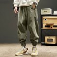thumbnail image 3 of Pantalones cargo emo para hombre, pantalones multibolsillos de calle, pantalones de moda Y2k para hombre, pantalones harén para senderismo, estilo coreano, holgados, de algodón de alta calidad, 3 of 5