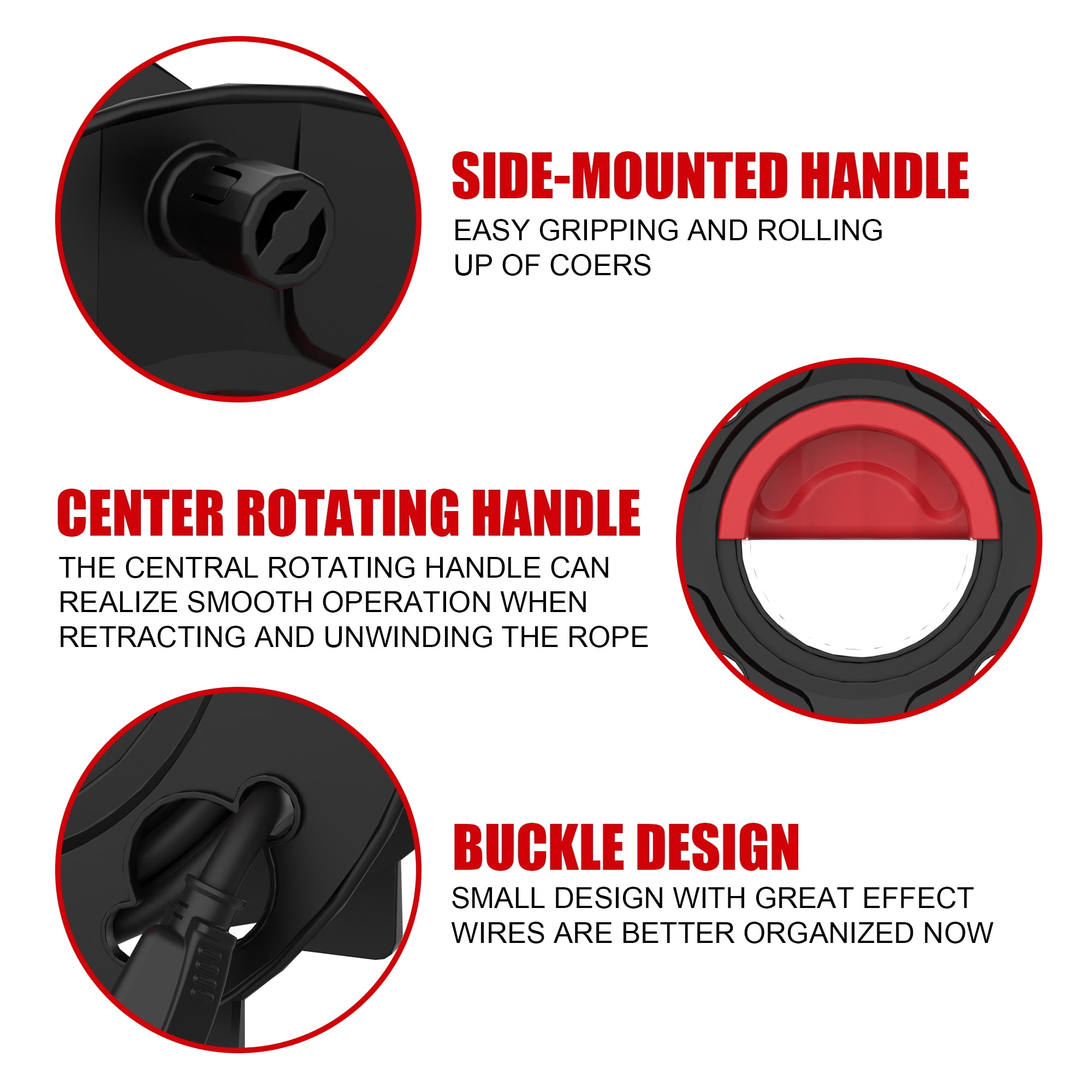 Hyper Tough PP Cord Storage Reel, Holds up to 100' of 12-Gauge Extension Cord