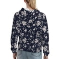 thumbnail image 7 of Kdxio Retro Flower Print Womens Oversized Hoodies Sweatshirts Hooded Pullover Tops Sweaters Casual-Medium, 7 of 7
