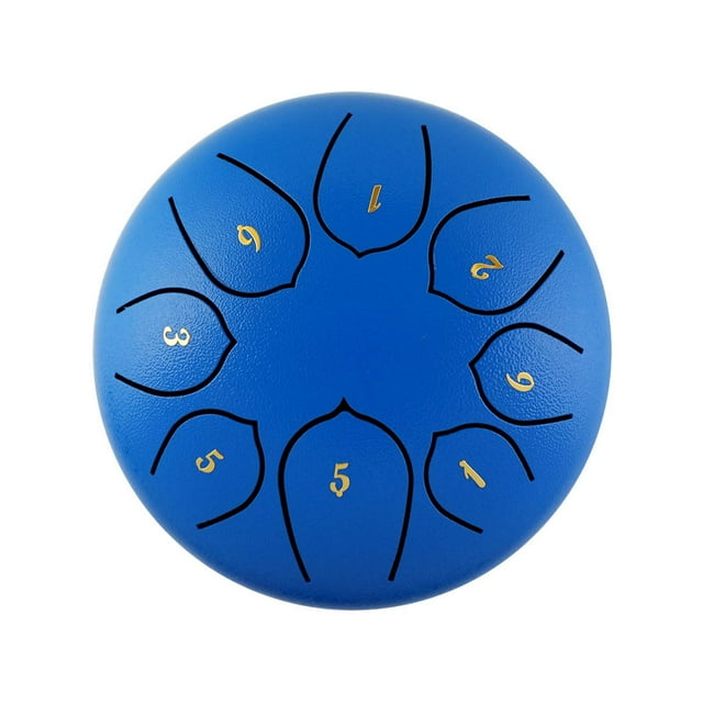 MORESEC Tambour à Langue en Acier, Tambour à Langue en Acier de 6 Pouces 8 Notes, Instrument de Percussion Handpan avec un Beau Son Relaxant, Tambour Creux Coloré avec Maillets, Instrument de Musique de Méditation Facile à Jouer
