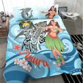 thumbnail image 2 of Juego de cama Nauru - Niñas polinesias con tiburón, 2 of 4