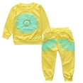 thumbnail image 2 of LYMAYTER Girls Kids Tracksuit Outfits 2PCS Toddler Floral Long Sleeve Sweatshirts Tops + Casual Pants Set for 1-6 Years, 2 of 9