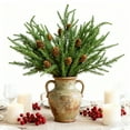 thumbnail image 3 of 1PC Artificial Christmas Greenery Picks,Norfolk Pine Branches with Red Berries and Pine Cones,17.72 Inch Real Touch Faux Stems for DIY Xmas Wreaths,Garlands,Christmas Tree Decor,Floral Arrangements, 3 of 4