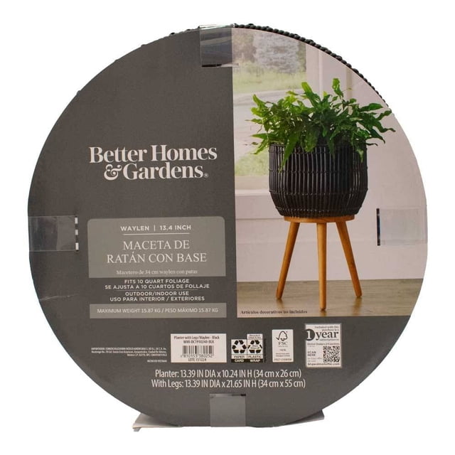 Maceta de Ratán Better Homes & Gardens 34 cm con Base