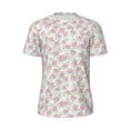 thumbnail image 5 of Wukai Floral Print Men's Short-Sleeved Mesh T-Shirt,Quick-Dry Short Sleeve Workout T-Shirt-X-Large, 5 of 8