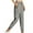 Gray, variant on Timegard Athletic Pants for Women Quick Dry Drawstring Trackpants Running Cargo Pants with Zipper Pockets