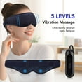 thumbnail image 6 of Heated Eye Mask - Silk Cordless Warm Eye Compress Moist Heat with 3 Time Levels and 3 Temperature Settings, Washable Light Blocking Heat Eye Mask for Women Men (Blue), 6 of 9
