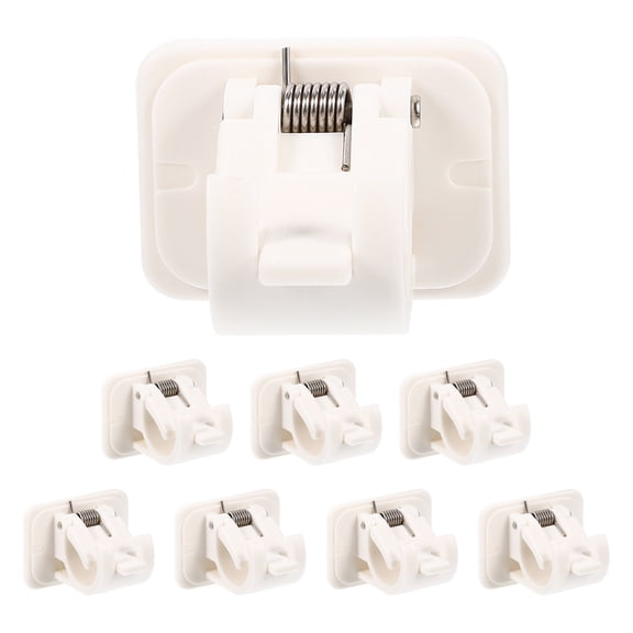Soimiss 8Pcs Nail Free Curtain Rod Holders White for Wedding Elegant Modern Style