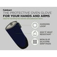 thumbnail image 3 of Cuisinart Silicone Oven Mitts / Gloves - Heat Resistant up to 500 F, Handle Hot Oven / Cooking Items Safely - Soft Insulated Deep Pockets, Non-Slip Grip and Convenient Hanging Loop - Navy Aura, 2pk, 3 of 8