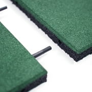 RevTime Easy DIY Interlocking Outdoor Rubber Tiles 20" x 20" x 1 Thick (Pack of 4) Green