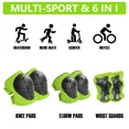 thumbnail image 2 of Kids Knee Pads and Elbow Pads Set with Wrist Guards - 3 in 1 Protective Gear for Skateboarding, Roller Skating, Cycling, Scooter, Biking, and Outdoor Sports, 2 of 9