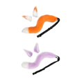 thumbnail image 1 of 2 Set Orejas Y Cola Orejas De Gato Tocado Para Disfraces Violeta NaranjaBlanco Sunnimix cola de traje, 1 of 8