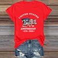 thumbnail image 5 of Patriotic 250 Anniversary USA Shirt Women Casual Blouse Loose Fit Summer Trendy 4th of July Top, 5 of 6