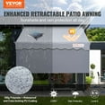 thumbnail image 2 of VEVOR Auvent Rétractable Manuel, Auvent de Patio Extérieur Rétractable de 78 Pouces Pare-Soleil Abri, Auvent de Porte et de Fenêtre de Patio Ajustable avec Rideau Pare-Soleil de 39 Pouces pour Cour Arrière, Jardin, Balcon, 2 of 9