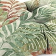 thumbnail image 6 of Jordan Manufacturing 44" x 18" Wesley Almond Green Leaves Rectangular Tufted Contoured Outdoor Wicker Settee Bench Cushion, 6 of 12