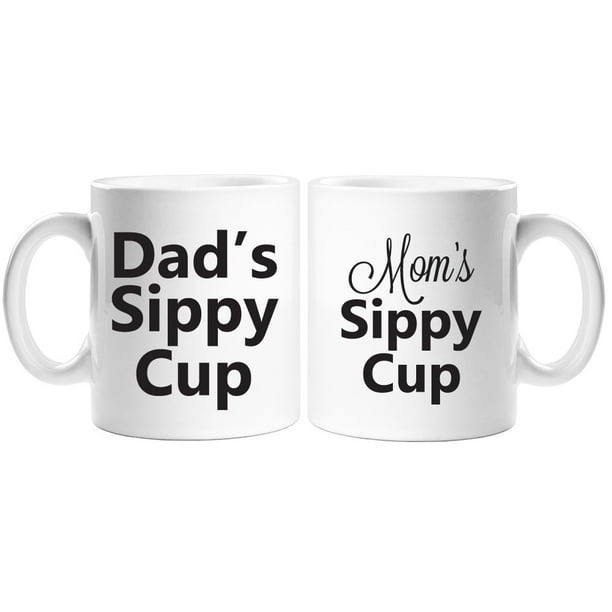 Download Dad's Sippy Cup and Mom's Sippy Cup White Coffee Mug Set ...