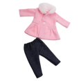 thumbnail image 1 of Dalazy 18inch Girl Dolls Clothes Woolen Overcoat Set + Pant Accessories Pink, 1 of 6