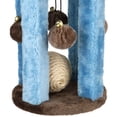 thumbnail image 2 of Penn-Plax Cat Toy Activity Center with Sisal Ball Bells and Swatting Balls - Blue - Small, 2 of 6