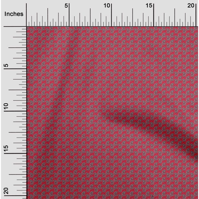 oneOone Georgette Viscose Fabric Paisley Block Print Fabric By The Yard 42 Inch Wide
