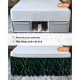 thumbnail image 7 of Green Forest Wrap Around Bed Skirts for King Bed 18" Drop, Bed Skirt with Adjustable Elastic Belt Dust Ruffle Bed Valance for Bedroom Hotel Luxury Modern Pine Trees Mysterious Art Bed Frame Cover, 7 of 7