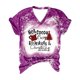 thumbnail image 1 of Camisas Navideñas Para Mujer Con Estampado Casual de Manga Corta Suelta Con Cuello en V Odeerbi ODB202611, 1 of 5