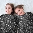 thumbnail image 5 of Black White Halloween Skull Pattern Round Blanket,Comfortable Soft Flannel Throw Blanket,All Season,Warm Lightweight Blankets for Sofa Bed Couch Living Room Chair 60"x60", 5 of 5