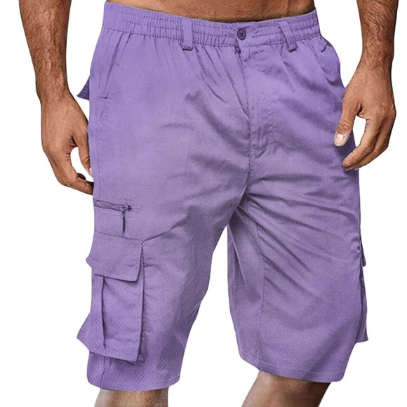 cllios Cargo Shorts for Men 2024 Summer Casual Bermuda Shorts Multi Pocket Outdoor Work Hiking Pants Loose Fit Elastic Waist Jogger Short Cargos