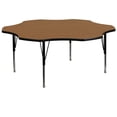 thumbnail image 1 of 60'' Flower Oak Thermal Laminate Activity Table - Height Adjustable Short Legs, 1 of 3