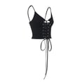 thumbnail image 6 of hirigin Sexy Corset Tops for Women Vintage Goth Underbust Boned Backless Sleeveless Adjustable Spaghetti Straps Bustier(F-Black Corset,S), 6 of 9