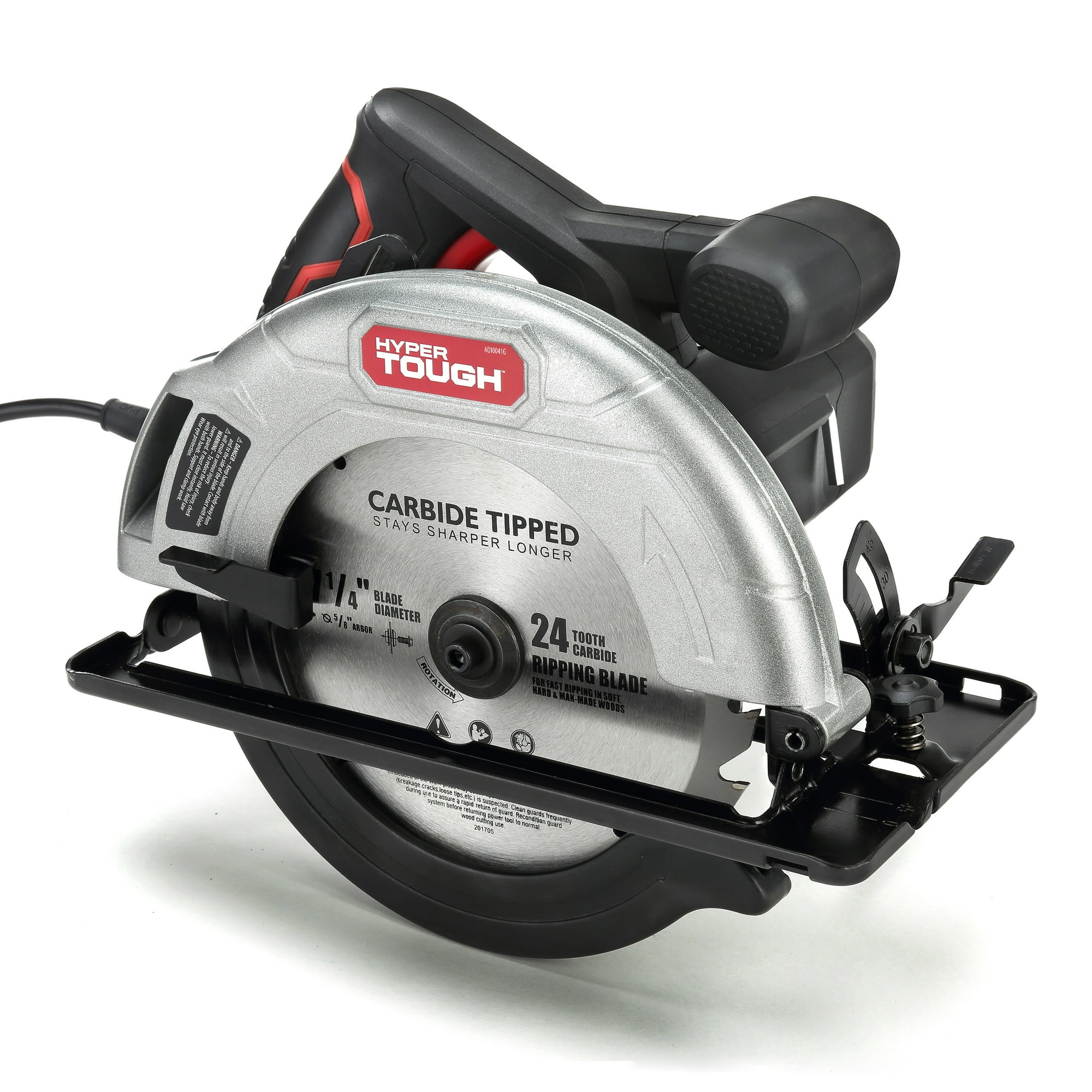 Hyper Tough 12 Amp 7-1/4 in Corded Circular Saw with Steel Shoe and Adjustable Bevel