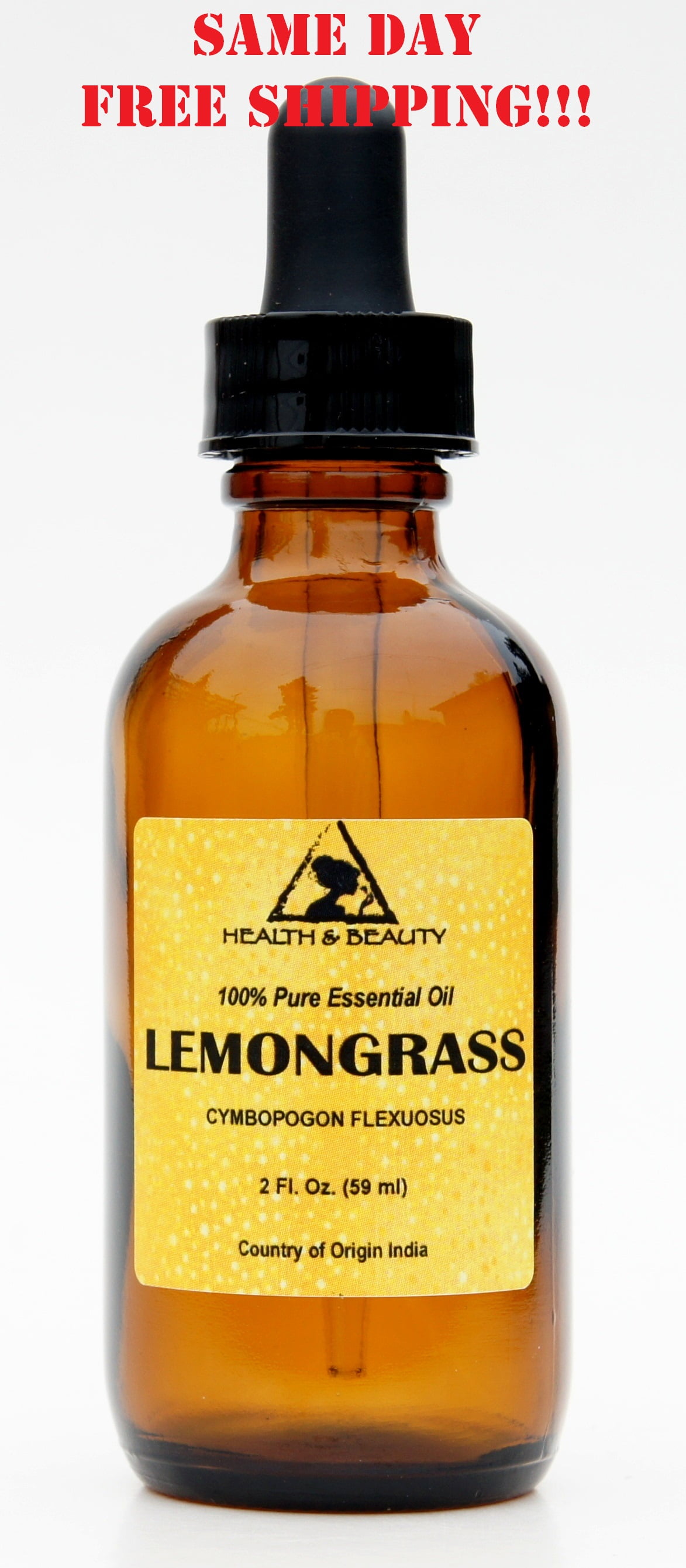 LEMONGRASS ESSENTIAL OIL AROMATHERAPY NATURAL 100% PURE GLASS BOTTLE 2 OZ,  59 ml - Walmart.com