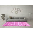 thumbnail image 3 of Ahgly Company Indoor Square Oriental Pink Modern Area Rugs, 5' Square, 3 of 4