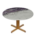 thumbnail image 3 of BANET Marble Round Table Cloth Washable Table Cover for Decoration Kitchen Dining Room,Purple Round 46"-50, 3 of 8
