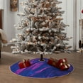 thumbnail image 6 of Bingfone Christmas Tree Skirt Mat Christmas Decoration Interior -Neon Gradient Blue, 6 of 8