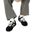 thumbnail image 6 of Womens Soft Sole Casual Walking Shoes, Retro Stripe Faux Suede Sneakers, Lace Up Fashion All-Match Daily Footwear Black 41, 6 of 7