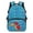 Blue Fire Dinosaur Print, variant on Uorisanigo Kids Backpack 5-15 Year Multifunctional Large Capacity Neon Dinosaur Print Backpack with Zipped Front Pocket for Sports Camping and Travel