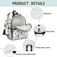 thumbnail image 4 of White Cartoon Christmas Dinosaurs Sweaters Cute School Backpack Bag for School with Padded Back and Adjustable Shoulder Straps 15.25"x11.5"x5.25", 4 of 5