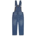 thumbnail image 2 of KIDSCOOL SPACE Little Boys Slim Fit Jeans,Toddler Flap Bib Pocket Fashion Denim Overalls,Light Blue,6-9 Months, 2 of 6