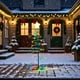 thumbnail image 4 of Luces solares LED navideñas para árbol de Navidad, luces de color cálido, dos opciones de luz de colores, 8 modos de iluminación, decoración navideña para exteriores (jardín, patio), 1 unidad de luces, 4 of 9
