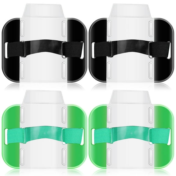 Minkissy License Badge Holder Arm Badge Holders Pvc 4 Pcs
